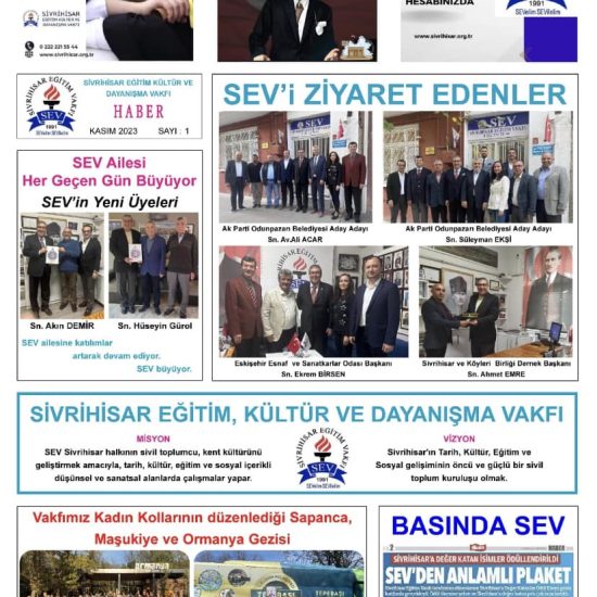 2023 Yılı Aylık Vakıf Haber Bültenleri