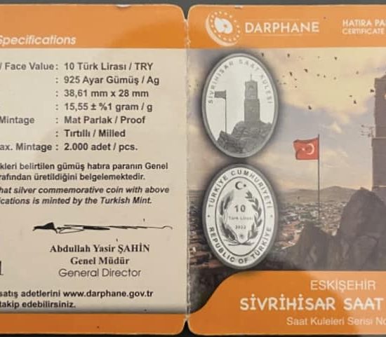 Sivrihisar Eğitim Vakfı olarak, Darphane tarafından bastırılan Sivrihisar Saat Kulesi hatıra parasını vakfımıza kazandırdık!