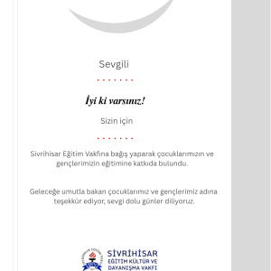 Sevdikleriniz İçin